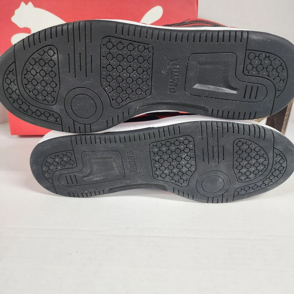 Puma Rebound Layup Like New Basketball Shoe In Box Men's 12 Wide Fit Black Red - Picture 5 of 11